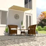 vidaXL Zložljiva tenda 150x150 cm rumena in bela Cene