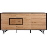 XORA komoda, črna, barve hrasta | Shoptok.si