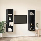  Set TV komoda 2 pcs Crna 37 x 37 x 142,5 cm Konstruirano drvo | Eponuda.com