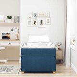  Okvir za krevet s madracem Plava 100 x 200 cm tkanina | shoptok.hr
