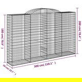  Lučne gabionske košare 4 kom 300x50x180/200cm pocinčano željezo | shoptok.hr