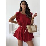 Beloved Meridia pajac iz bombaža rdeč | Shoptok.si