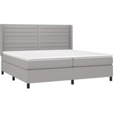  Krevet s oprugama i madracem svjetlosivi 200 x 200cm od tkanine | shoptok.hr
