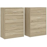  Komoda 2 kom boja hrasta sonome 60x31x84 cm konstruiranog drva Smeđa | Shoptok.si