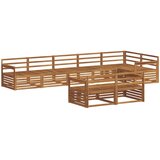  Set vanjskih sofa 8 kom. Prirodna Čvrsto drvo akacije Smeđa 406 x 168,5 x 73 cm | shoptok.hr