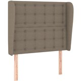 Maison Chic posteljno vzglavje - vzglavna omarica - nočna omarica z ušesi taupe 83x23x118/128 cm blago, (21711693) | Shoptok.si
