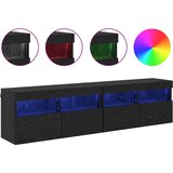 TV zidni ormari Zidne 2 pcs Crni hrast 80 x 30 x 40 cm | Eponuda.ba