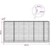  Gabion s žicom debljine 5 mm i mrežom 10x10 cm 450x100x200 cm | shoptok.hr