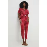 Answear Lab Pižama ženska, rdeča barva