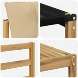  Set vanjskih sofa 7 kom. Bijela i bež Čvrsto drvo akacije | shoptok.hr