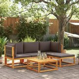 vidaXL 5-dijelna set vrtnih sofa od masivnog drva bagrema s jastucima | shoptok.hr