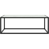 vidaXL Klubska mizica črna z belim marmornim steklom 100x50x35 cm | Shoptok.si