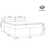  Boxspring krevet s madracem Krem 160 x 200 cm Tkanina - Krem 160 x 200 cm Dizajn linija | shoptok.hr