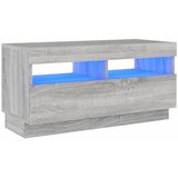 Maison Chic TV omarica - TV stojalo - Televizijska omarica z LED lučkami siva sonoma 80x35x40 cm, (21699253) Cene