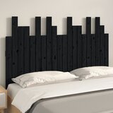  Uzglavlje za krevet Crno 127,5x3x80 cm od masivne borovine | shoptok.hr