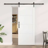  Klizna vrata ORKDAL Bijela i crna 83 x 202 cm Masivna borovina | shoptok.hr
