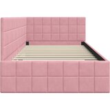  Kutni okvir kreveta Ružičasta 100 cm x 200 cm Baršun | shoptok.hr