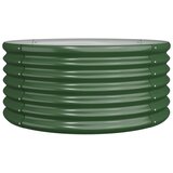 vidaXL Visoka greda iz prašno premazanega jekla 80x80x36 cm zelena, (20981149) | Shoptok.si