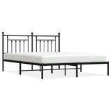  Metalni okvir za krevet s uzglavljem crni 183x213 cm | shoptok.hr