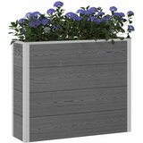  Povišena vrtna gredica Siva 100 x 30 x 82 cm WPC i aluminij | shoptok.hr