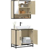  2-dijelni set kupaonskog namještaja boja hrasta sonome drveni | shoptok.hr