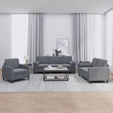  The Living Store Sedežna garnitura 3-delna z vzglavniki temno siv žamet - Sedežna Garnitura, (21479190) | Shoptok.si