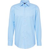 BOSS Black Srajca 'HANK' turkizna / bela | Shoptok.si