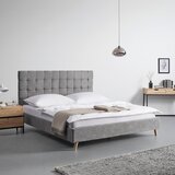 Bessagi Home Oblazinjena Postelja Cesaro, Siva, 180x200 Cene
