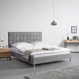 Oblazinjena Postelja Cesaro, Siva, 180x200