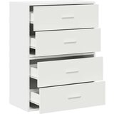 vidaXL Omarice z 2 predaloma 2 kosa bela 60x31x40 cm inženirski les | Shoptok.si