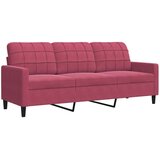  2-dijelni set sofa s jastucima crvena boja vina baršunasti | shoptok.hr