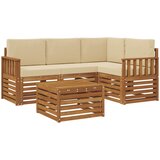  Set vanjskih sofa 5 kom. Prirodna i bež Poliester | shoptok.hr