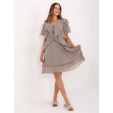 Italy Moda Dress-MI-SK-102128.61-dark beige | shoptok.hr