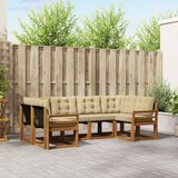  Set vanjskih sofa 6 kom. Prirodna i bež Smeđa 245 x 130,5 x 73 cm | shoptok.hr