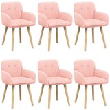 vidaXL Trpezarijske stolice 6 kom. Bouclé Ružičasta 59 x 57 x 85 cm - Ružičasta 6 | shoptok.hr