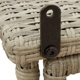 vidaXL Zložljiva vrtna miza svetlo siva 90x51x75 cm Poly Rattan | Shoptok.si
