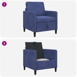 SOFA s pohranom Policijska plava 72 x 78 x 87 cm Poliester | Shoptok.si