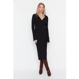 Trendyol Black Maxi Fake Knitwear Knitted Dress | shoptok.hr