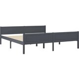  Za krevet od masivne borovine sivi 180 x 200 cm | shoptok.hr