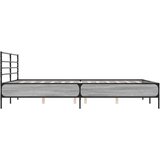  Okvir kreveta boja hrasta 160x200 cm konstruirano drvo i metal | shoptok.hr