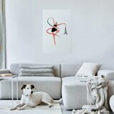  Plakat - Illustration of a Woman with a Ribbon - Artistic Gymnastics 60x90 Bez okvira s margom | shoptok.hr