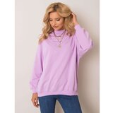 Fashion Hunters Basic light purple cotton sweatshirt Cene