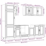  8-dijelni set kuhinjskih ormarića Kalmar konstruiranog drva | shoptok.hr