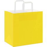  Papirnate vrećice 50 kom s ručkama žute 26x17x25 cm | shoptok.hr