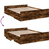  Okvir kreveta s ladicama boja hrasta 150x200 cm drveni | shoptok.hr