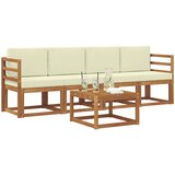  Set vanjskih sofa s jastukom 5 pcs Prirodna i krem | shoptok.hr