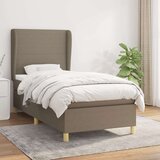  Box spring postelja z vzmetnico taupe 90x190 cm blago, (20791313) | Shoptok.si
