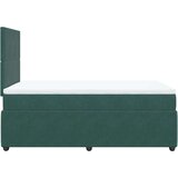 vidaXL Box spring postelja z vzmetnico temno zelena 120x200 cm žamet | Shoptok.si
