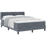 vidaXL Box Spring postelja z vzmetnico temno siva 160x200 cm žamet | Shoptok.si