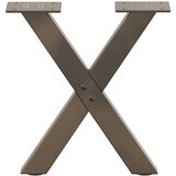  Noge za klub stolić u obliku slova X, 2 kom, prirodni čelik, 37 x (30-31) cm, čelik | shoptok.hr